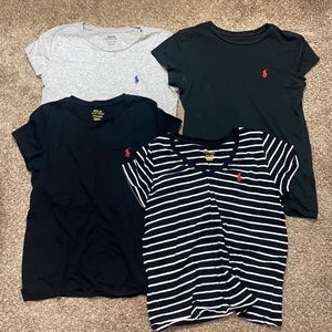 Four polo shirts
